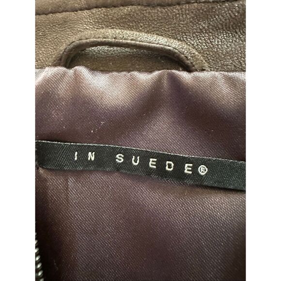 In suede - chocolate brown Y2K women’s jacket SIZE S - Picture 5 of 7